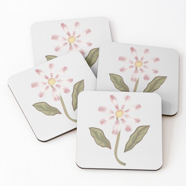 Item preview, Vintage Cottagecore Pink Daisy Botanical Illustration Art Print designed and sold by altastudio.