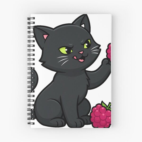 Item preview, Black Cat with Raspberries designed and sold by pumsquare.
