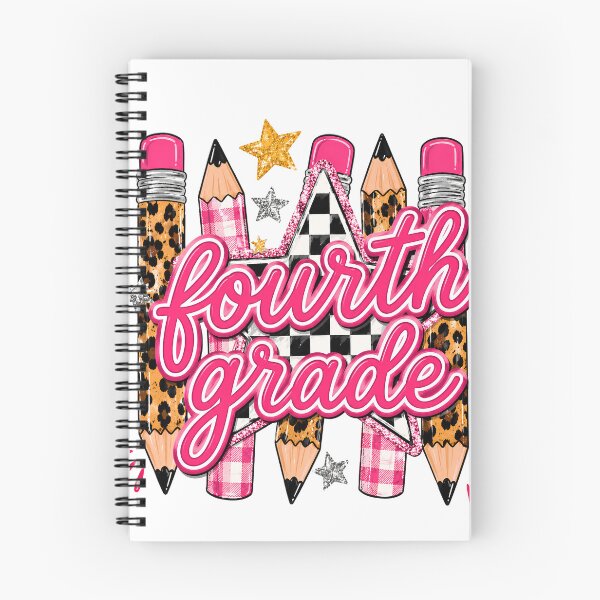 Item preview, Fourth Grade Leopard Checkered Pencil Star Pink Plaid Back To School Teacher Preppy designed and sold by VGAfanatic.