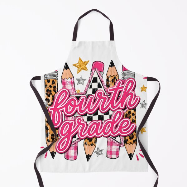 Item preview, Fourth Grade Leopard Checkered Pencil Star Pink Plaid Back To School Teacher Preppy designed and sold by VGAfanatic.