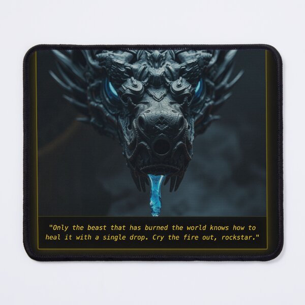 Item preview, Optimized Title: Dragon Tear of Zen - Cyberpunk Tech Mystic Eldritch Poster designed and sold by Elias & Gem Protocol - Aetheric Code Scribe.