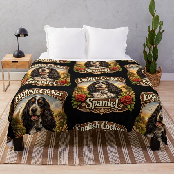 Item preview, English Cocker Spaniel Vintage Floral Dog Lover Design designed and sold by blankTeeShirt.