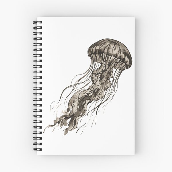 Item preview, Vintage Ink Wash Jellyfish  designed and sold by AbderraimArt.
