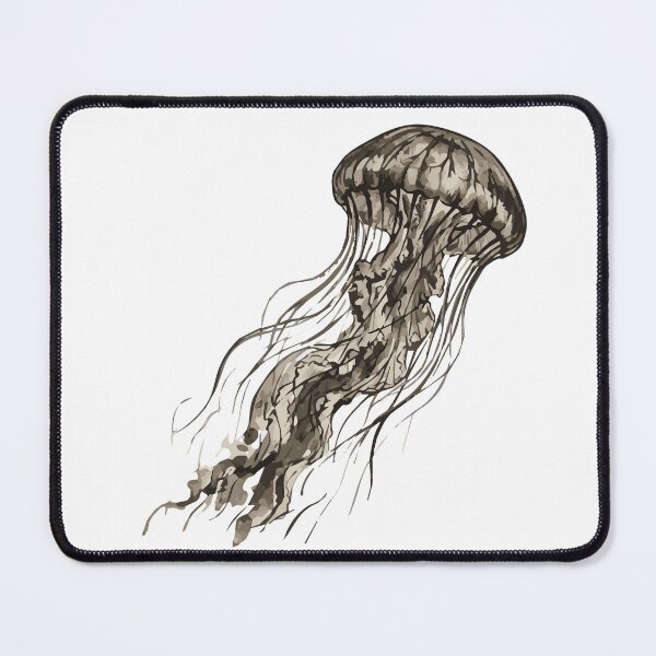Item preview, Vintage Ink Wash Jellyfish designed and sold by AbderraimArt.
