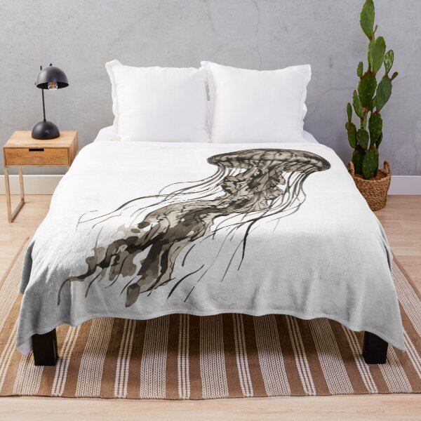Item preview, Vintage Ink Wash Jellyfish designed and sold by AbderraimArt.