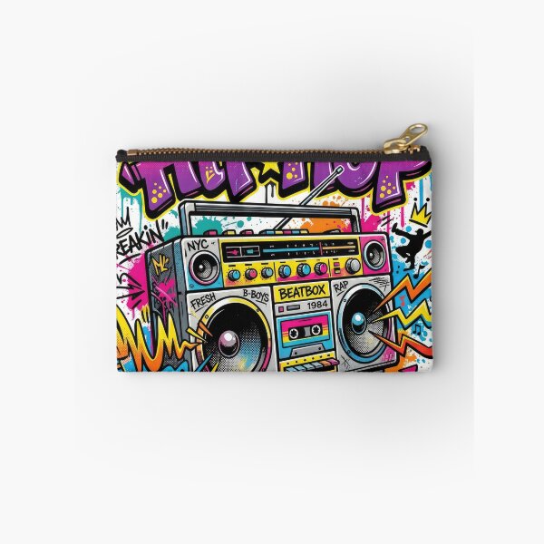Item preview, Hip Hop Retro Boombox Graffiti Illustration designed and sold by Rahat3344.