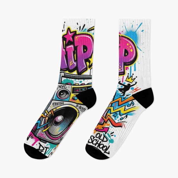 Item preview, Hip Hop Retro Boombox Graffiti Illustration designed and sold by Rahat3344.