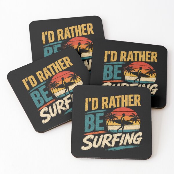 Item preview, I'd Rather Be Surfing Surfer Ocean Beach Vacation Lifestyle designed and sold by SkeletonsDanger.