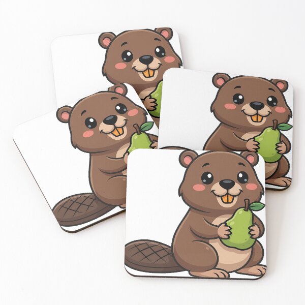 Item preview, Beaver with Pear designed and sold by pumsquare.