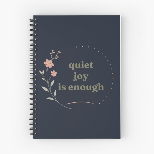 Item preview, Quiet Joy Is Enough – Cozy Minimalist Typography Art designed and sold by CosmicQuietLab.