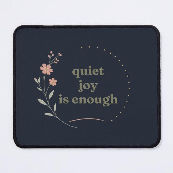 Item preview, Quiet Joy Is Enough – Cozy Minimalist Typography Art designed and sold by CosmicQuietStudio.