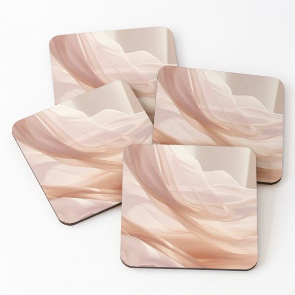 Item preview, Pastel Peach Silk Waves - Soft Aesthetic Placed Fabric Texture designed and sold by LYAN-STORE.