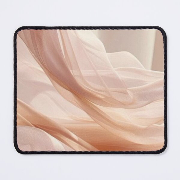 Item preview, Pastel Peach Silk Waves - Soft Aesthetic Placed Fabric Texture designed and sold by LYAN-STORE.