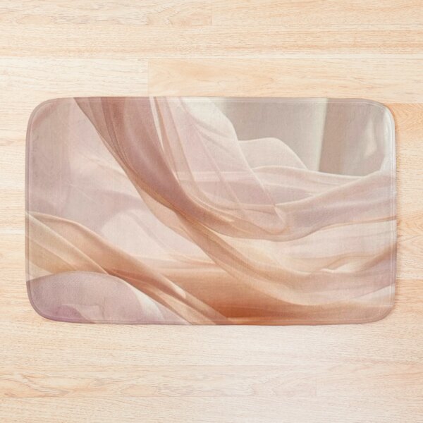 Item preview, Pastel Peach Silk Waves - Soft Aesthetic Placed Fabric Texture designed and sold by LYAN-STORE.