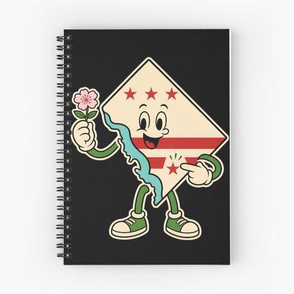 Item preview, Washington DC: Cheerful Map Mascot in Bloom designed and sold by Fenay Designs.