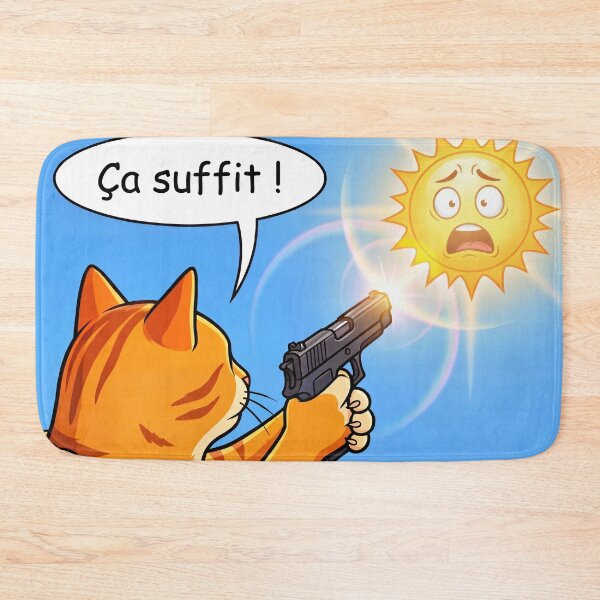 Item preview, That's Enough! Funny Orange Cat vs The Sun – Summer Heat Meme 2 designed and sold by WordPlayStudio.