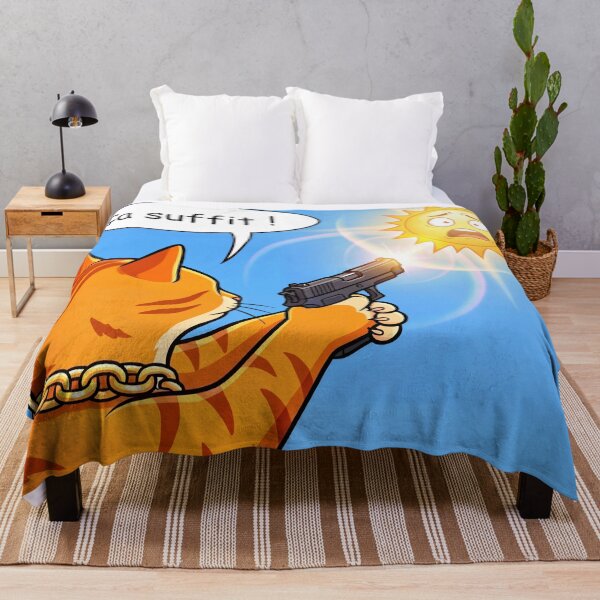 Item preview, That's Enough! Funny Orange Cat vs The Sun – Summer Heat Meme 2 designed and sold by WordPlayStudio.