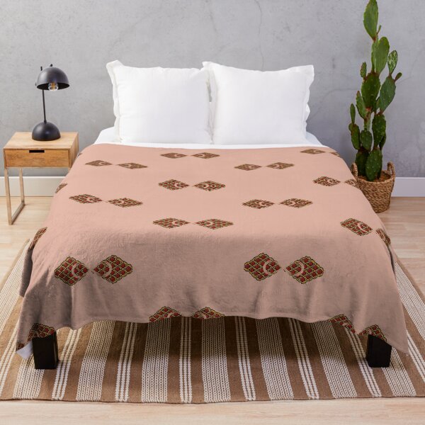 Item preview, Art Deco Geometric Diamond Lattice Pattern Desert Rose designed and sold by Macramellennias.