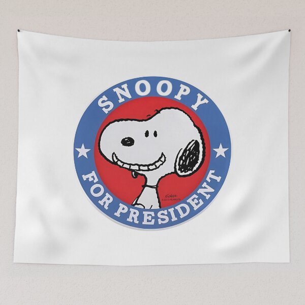 Aperçu de l'œuvre Autocollant président Snoopy créée et vendue par PeaceTypo.
