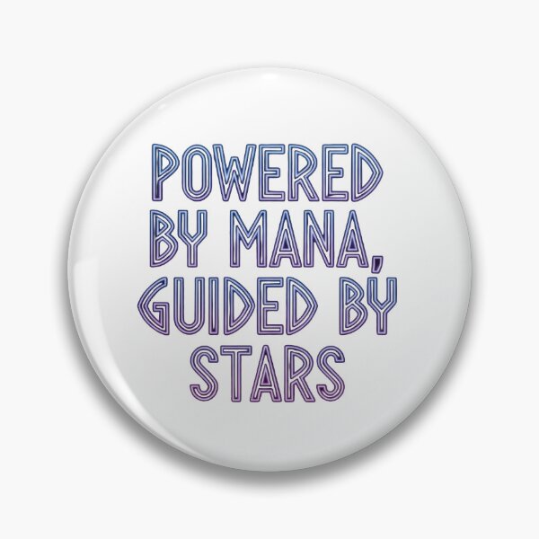 Item preview, Powered By Mana Guided By Stars - Retro Celestial Fantasy Neon designed and sold by Dzblack.