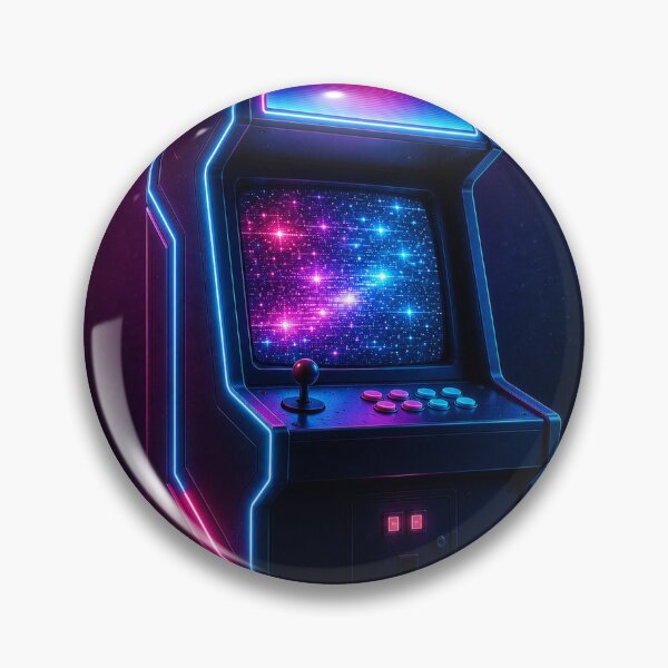 Item preview, Retro Neon Arcade Cabinet Galaxy Glow designed and sold by kayodeDesign.