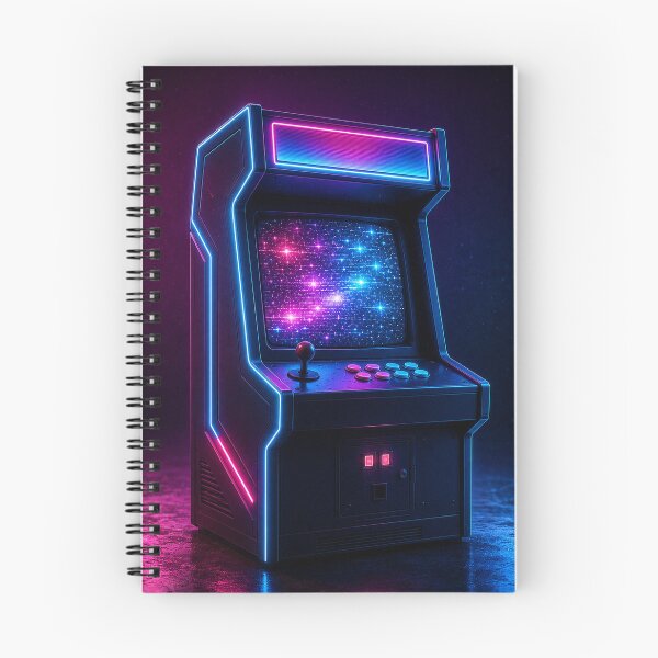 Item preview, Retro Neon Arcade Cabinet Galaxy Glow designed and sold by kayodeDesign.