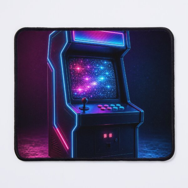 Item preview, Retro Neon Arcade Cabinet Galaxy Glow designed and sold by kayodeDesign.