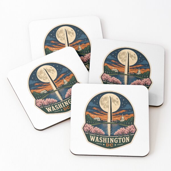 Item preview, Washington DC: Moonlit National Mall Patch designed and sold by Fenay Designs.