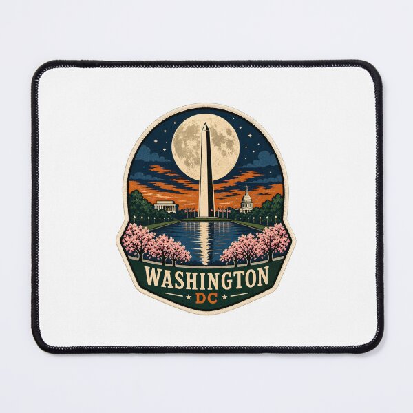 Item preview, Washington DC: Moonlit National Mall Patch designed and sold by Fenay Designs.