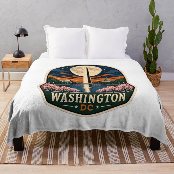 Item preview, Washington DC: Moonlit National Mall Patch designed and sold by Fenay Designs.