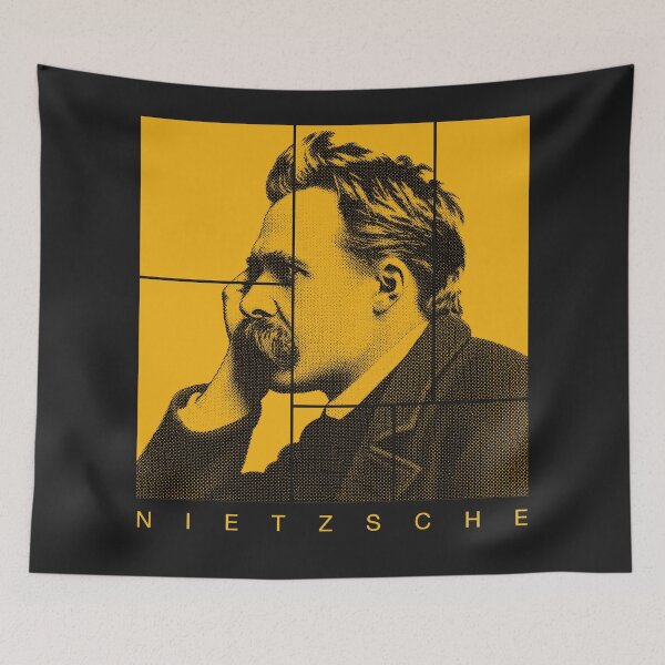 Item preview, Friedrich Nietzsche halftone portrait designed and sold by CMYKStudio.