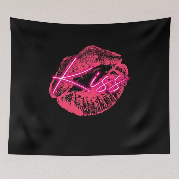 Item preview, Red Lips Kiss Graffiti Art  designed and sold by W&RParadise.