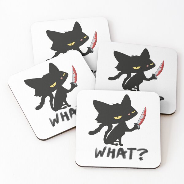 Item preview,     Judgy Black Cat With Knife | Spooky Cute Illustration designed and sold by MaggesticDesigns.