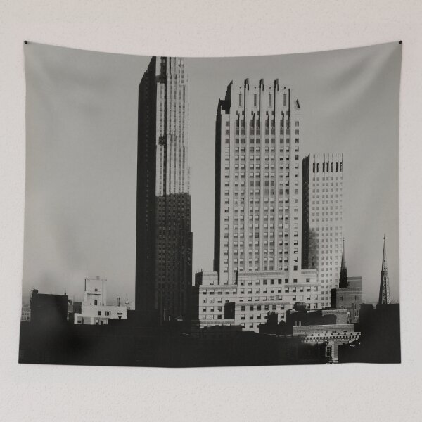 Item preview, Vintage 1935 New York skyline from the Shelton black and white photograph cityscape by Alfred Stieglit designed and sold by Astrid Arkhangelsky.