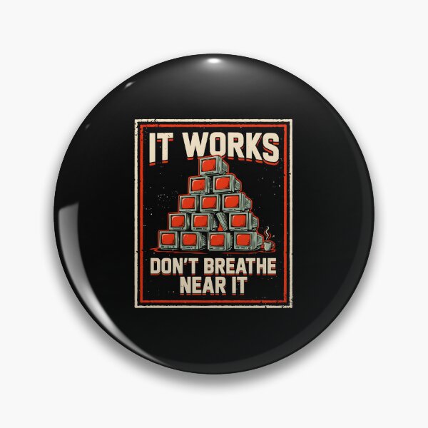 Item preview, It Works Dont Breathe Near It Software Developer Retro Monitor Stack designed and sold by Enea Kelo.
