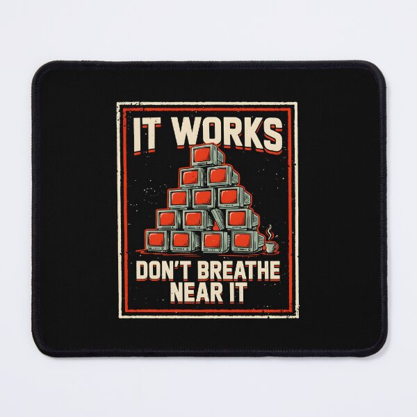 Item preview, It Works Dont Breathe Near It Software Developer Retro Monitor Stack designed and sold by Enea Kelo.