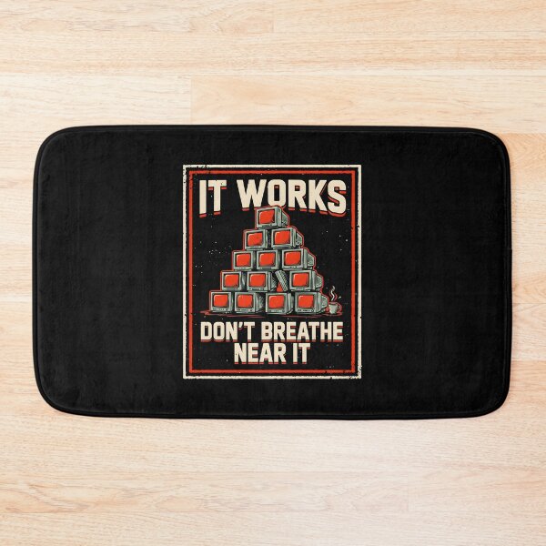Item preview, It Works Dont Breathe Near It Software Developer Retro Monitor Stack designed and sold by Enea Kelo.