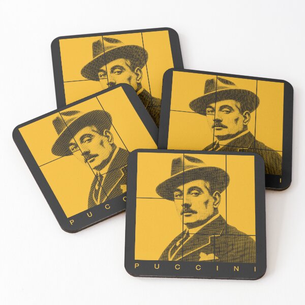 Item preview, Giacomo Puccini halftone portrait designed and sold by CMYKStudio.