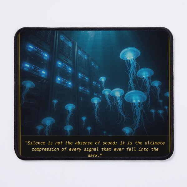 Item preview, Cyberpunk Bioluminescent Jellyfish Tech Mystic Art designed and sold by Elias & Gem Protocol - Aetheric Code Scribe.