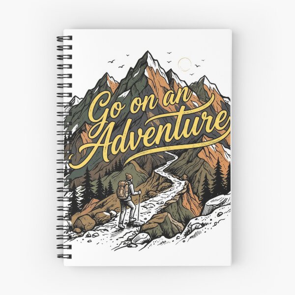 Item preview, Go On An Adventure Mountain Hiker Illustration designed and sold by Rahat3344.