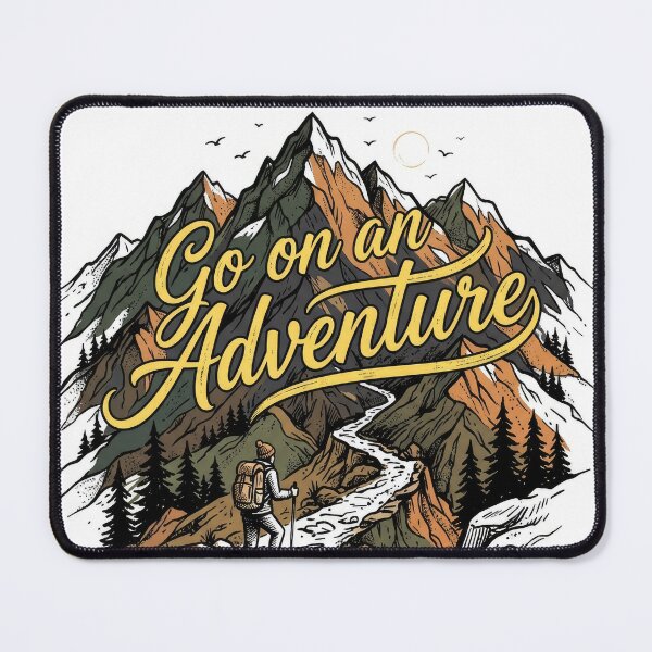 Item preview, Go On An Adventure Mountain Hiker Illustration designed and sold by Rahat3344.