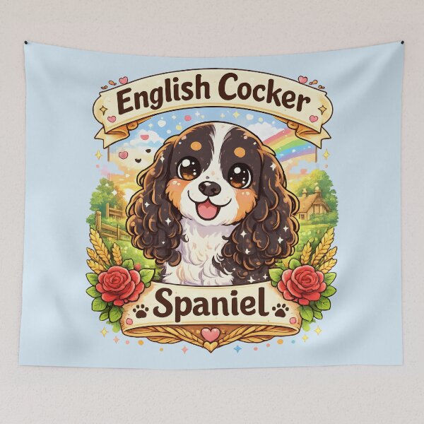 Item preview, Cute English Cocker Spaniel Kawaii Dog Lover Floral Cottagecore Design designed and sold by blankTeeShirt.