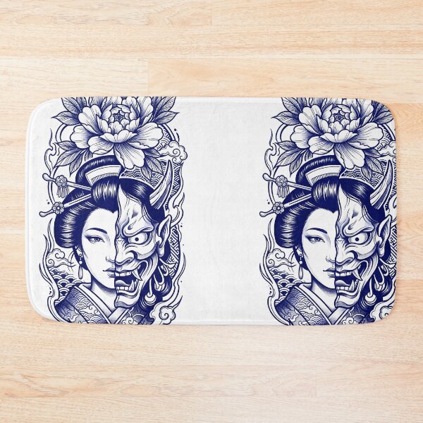 Item preview, Half Geisha Half Hannya Tattoo Design designed and sold by Neo Tokio.