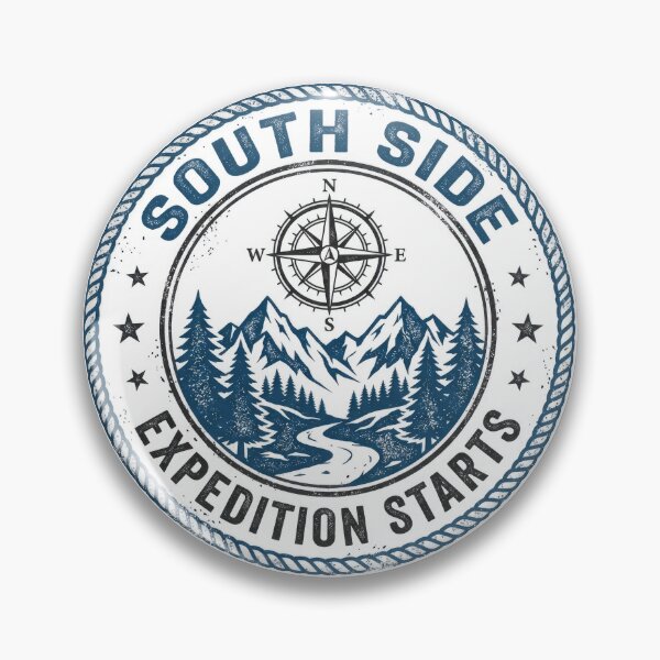 Item preview, South Side Expedition Starts Retro Mountain Compass Badge Vector Design designed and sold by Rahat3344.