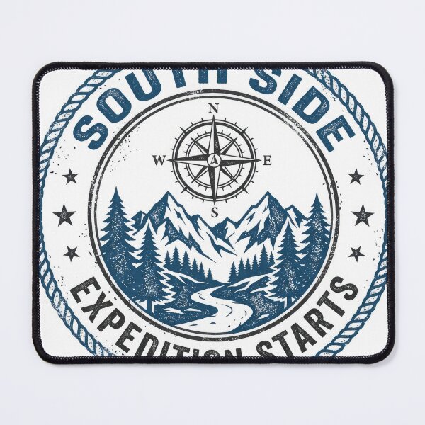 Item preview, South Side Expedition Starts Retro Mountain Compass Badge Vector Design designed and sold by Rahat3344.