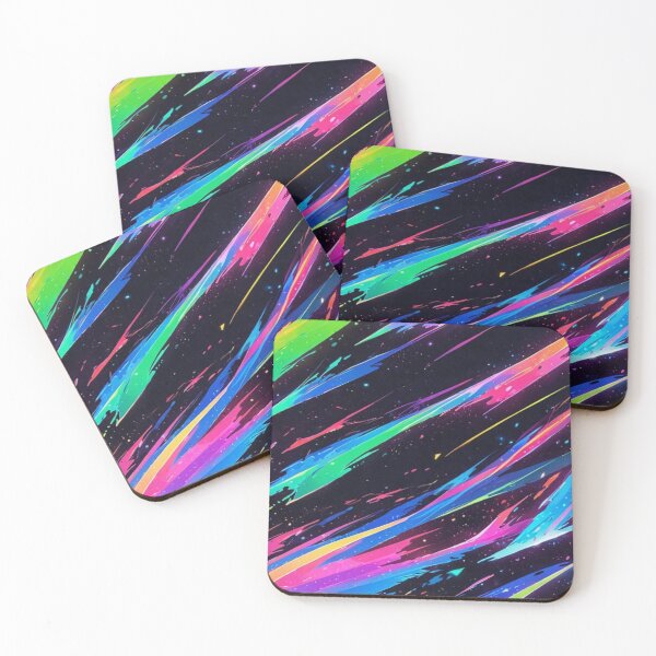 Item preview, Neon Cosmic Paint Splatter - Cyberpunk Space Abstract Wave designed and sold by LYAN-STORE.