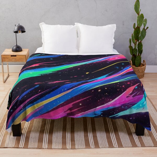 Item preview, Neon Cosmic Paint Splatter - Cyberpunk Space Abstract Wave designed and sold by LYAN-STORE.
