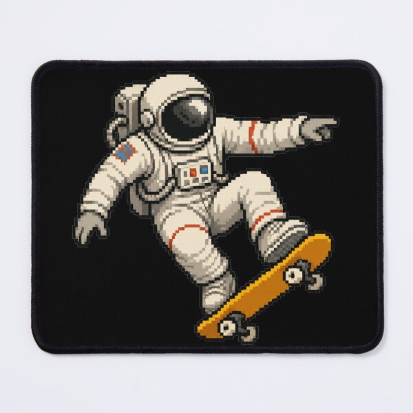 Item preview, Pixel Art Astronaut Skateboarding Retro Gamer Design designed and sold by DjFreeq.