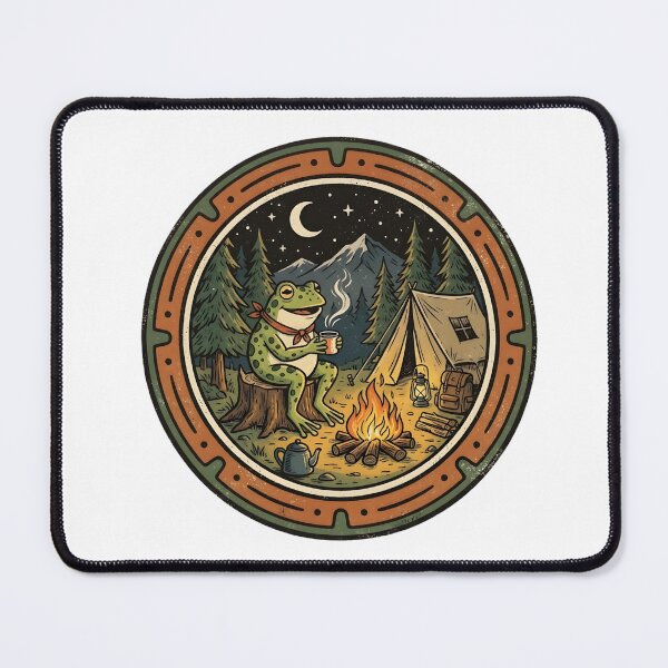 Item preview, Happy Camper Frog Shirt – Cute Frog Camping by Campfire Roasting Marshmallows Forest Adventure Design designed and sold by The Design Trendz.