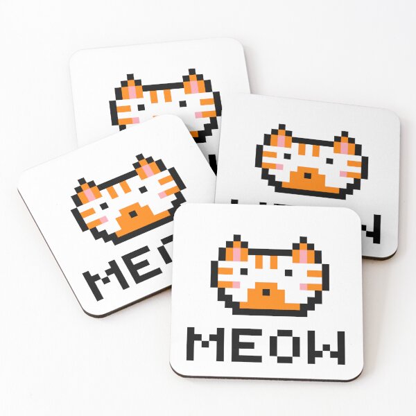 Item preview, Kawaii Pixel Cat Meow designed and sold by MageMocha.